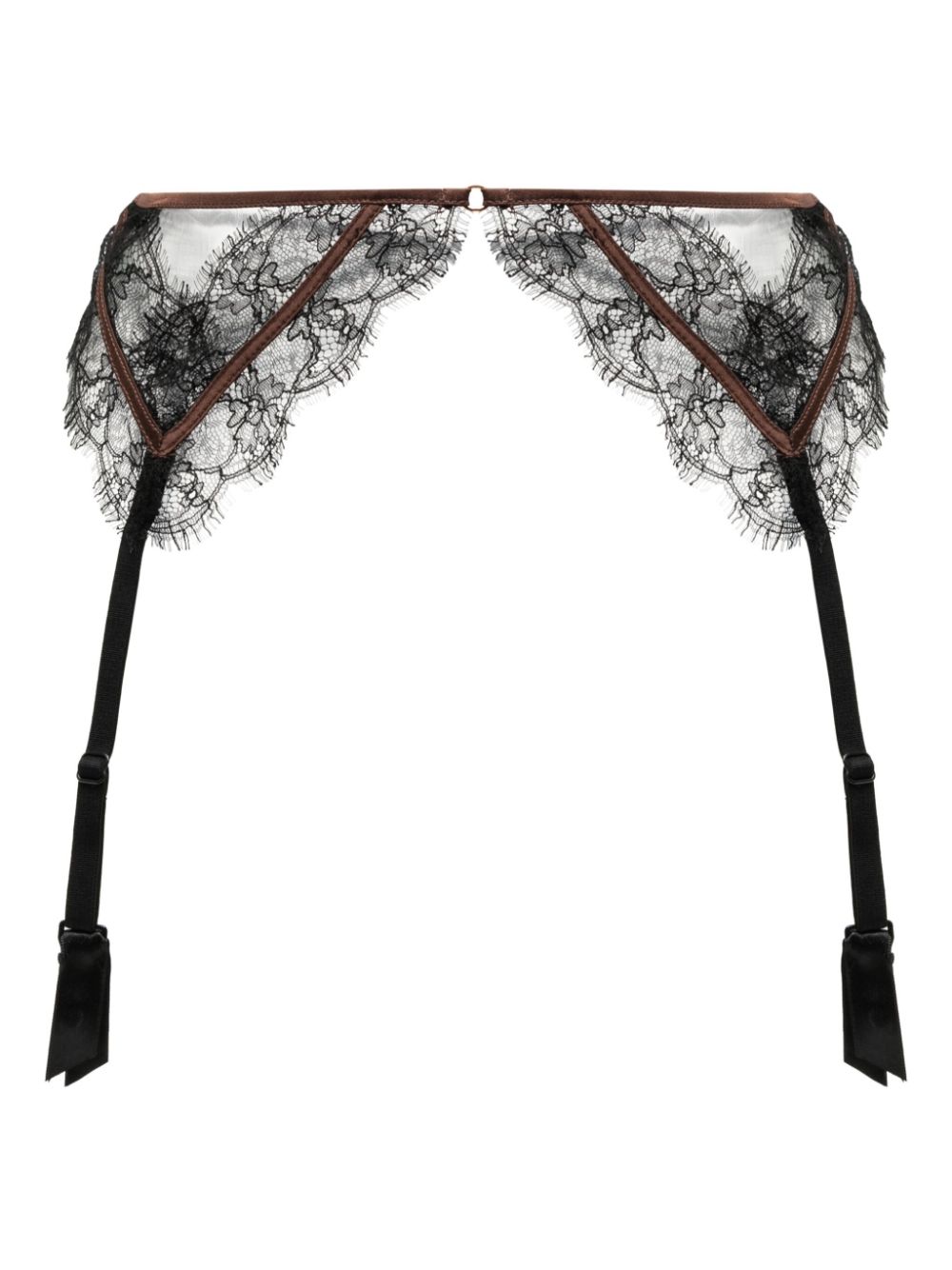 Kiki de Montparnasse lace inset garter belt - Black von Kiki de Montparnasse