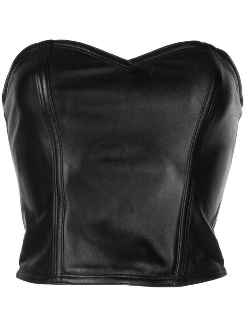 Kiki de Montparnasse leather bustier top - Black von Kiki de Montparnasse