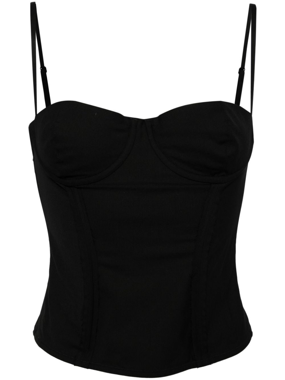 Kiki de Montparnasse seam-detailing bustier top - Black von Kiki de Montparnasse