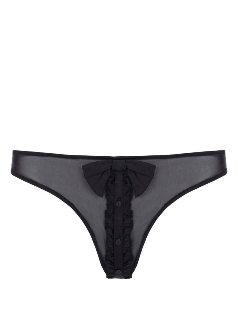 Kiki de Montparnasse sheer tulle tuxedo briefs - Black von Kiki de Montparnasse