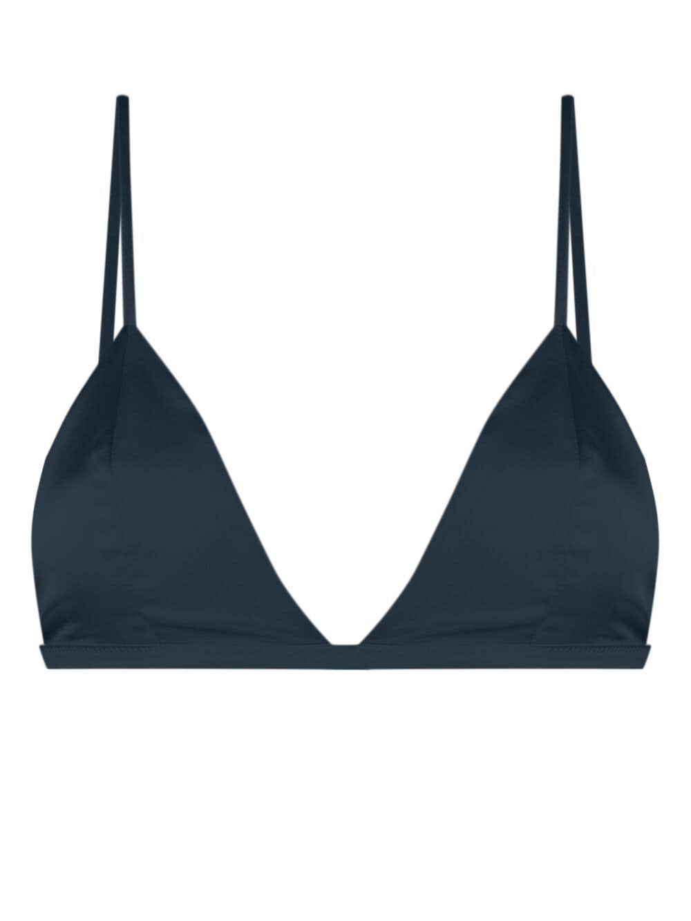 Kiki de Montparnasse triangle-cup silk bra - Blue von Kiki de Montparnasse