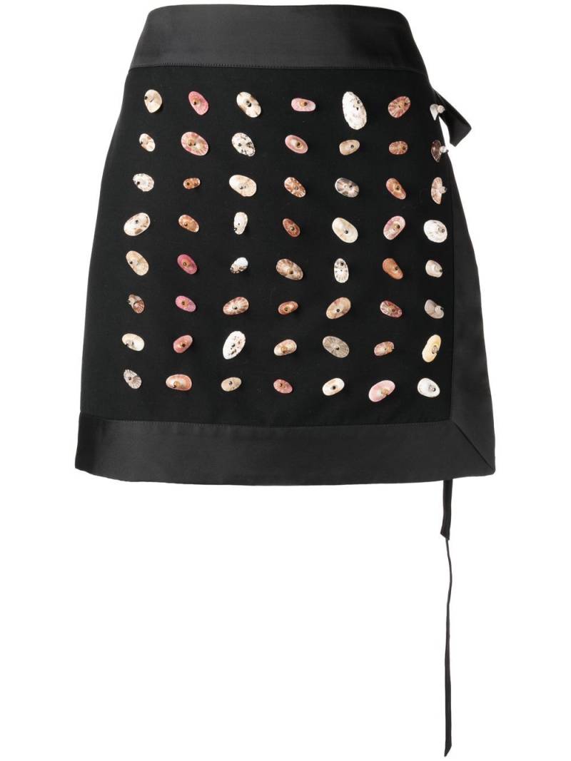 Kiko Kostadinov Bells mini wrap skirt - Black von Kiko Kostadinov