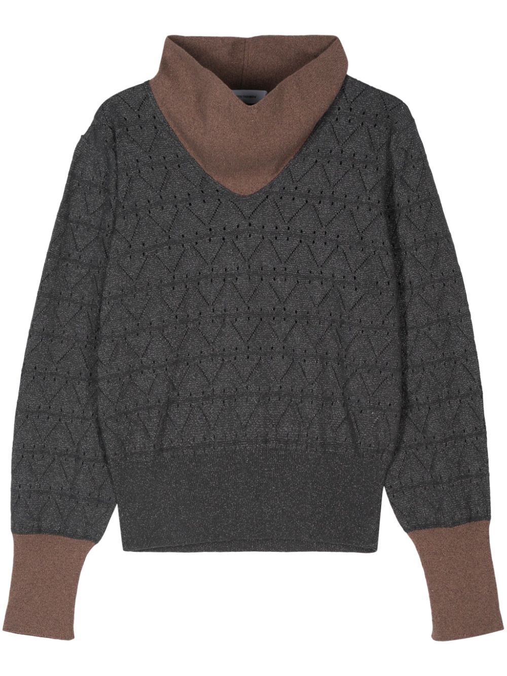 Kiko Kostadinov Brecht pointelle-knit jumper - Grey von Kiko Kostadinov