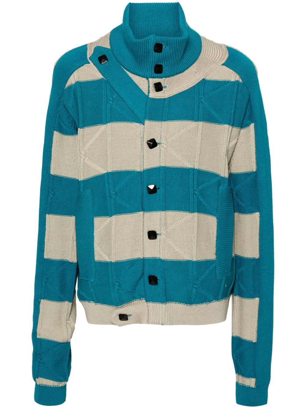 Kiko Kostadinov Merli Twinset striped cardigan - Blue von Kiko Kostadinov