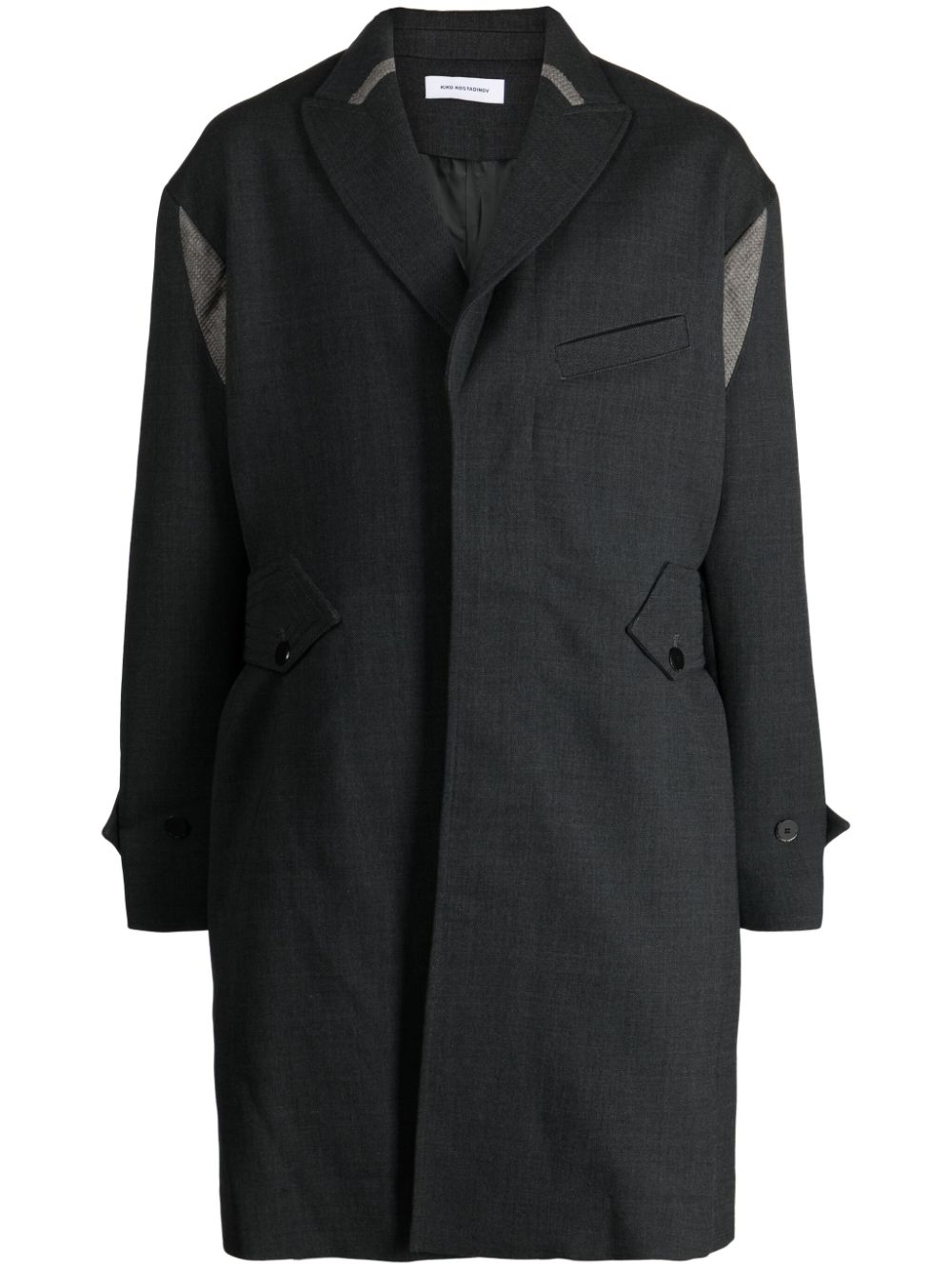 Kiko Kostadinov Solon single-breasted coat - Grey von Kiko Kostadinov