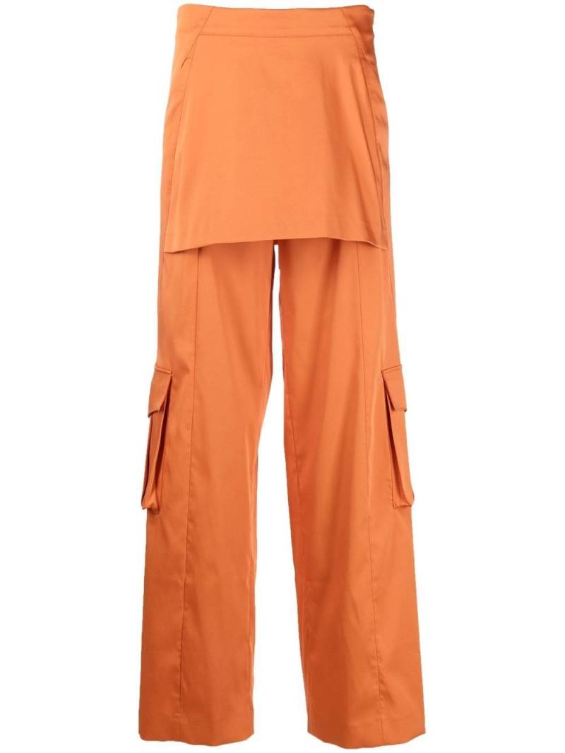 Kiko Kostadinov Tarthra skirt-overlay trousers - Orange von Kiko Kostadinov