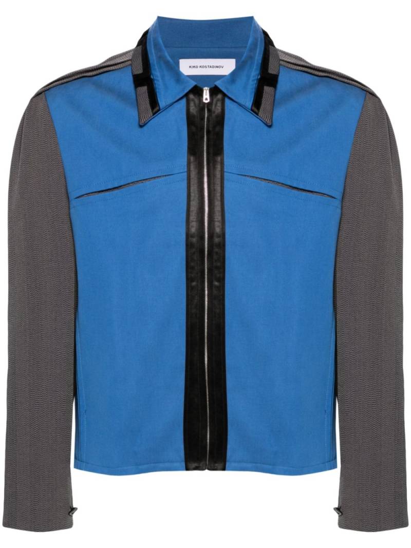 Kiko Kostadinov Ugo zip-up shirt jacket - Blue von Kiko Kostadinov