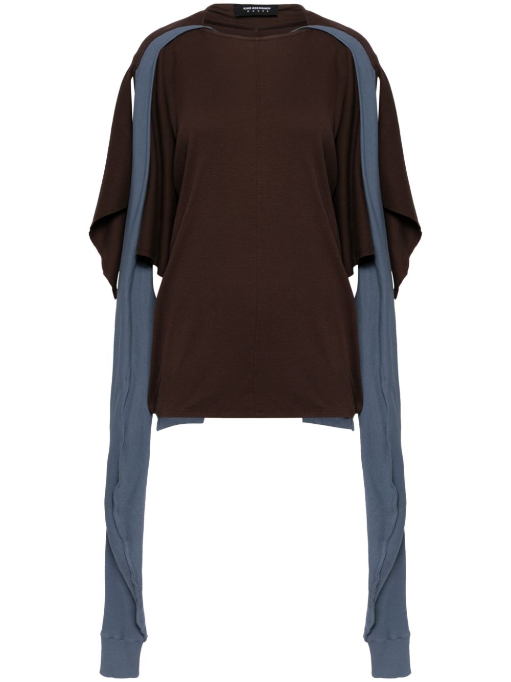 Kiko Kostadinov circle jersey top - Brown von Kiko Kostadinov