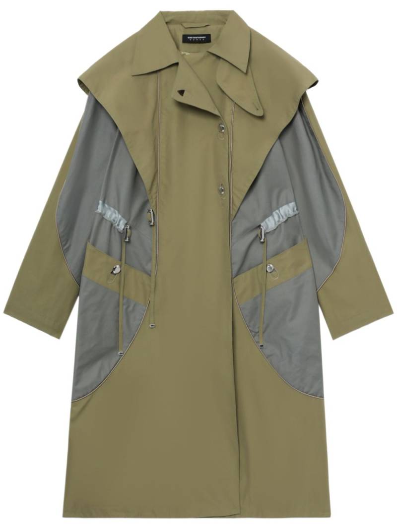 Kiko Kostadinov colour-block coat - Green von Kiko Kostadinov