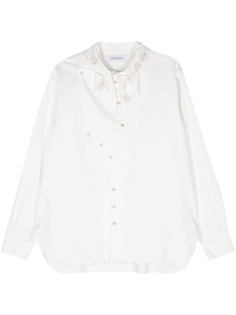 Kiko Kostadinov embroidered poplin shirt - White von Kiko Kostadinov