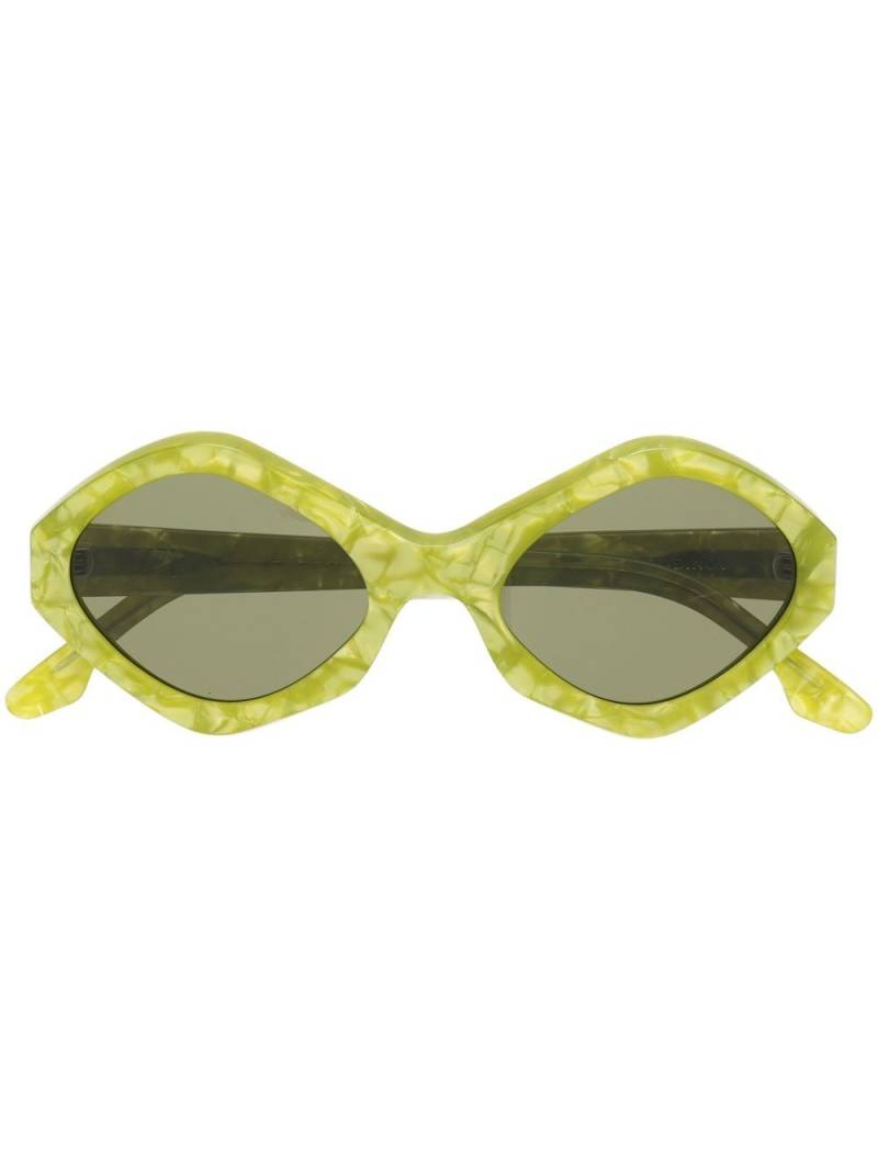 Kiko Kostadinov geometric tinted sunglasses - Green von Kiko Kostadinov