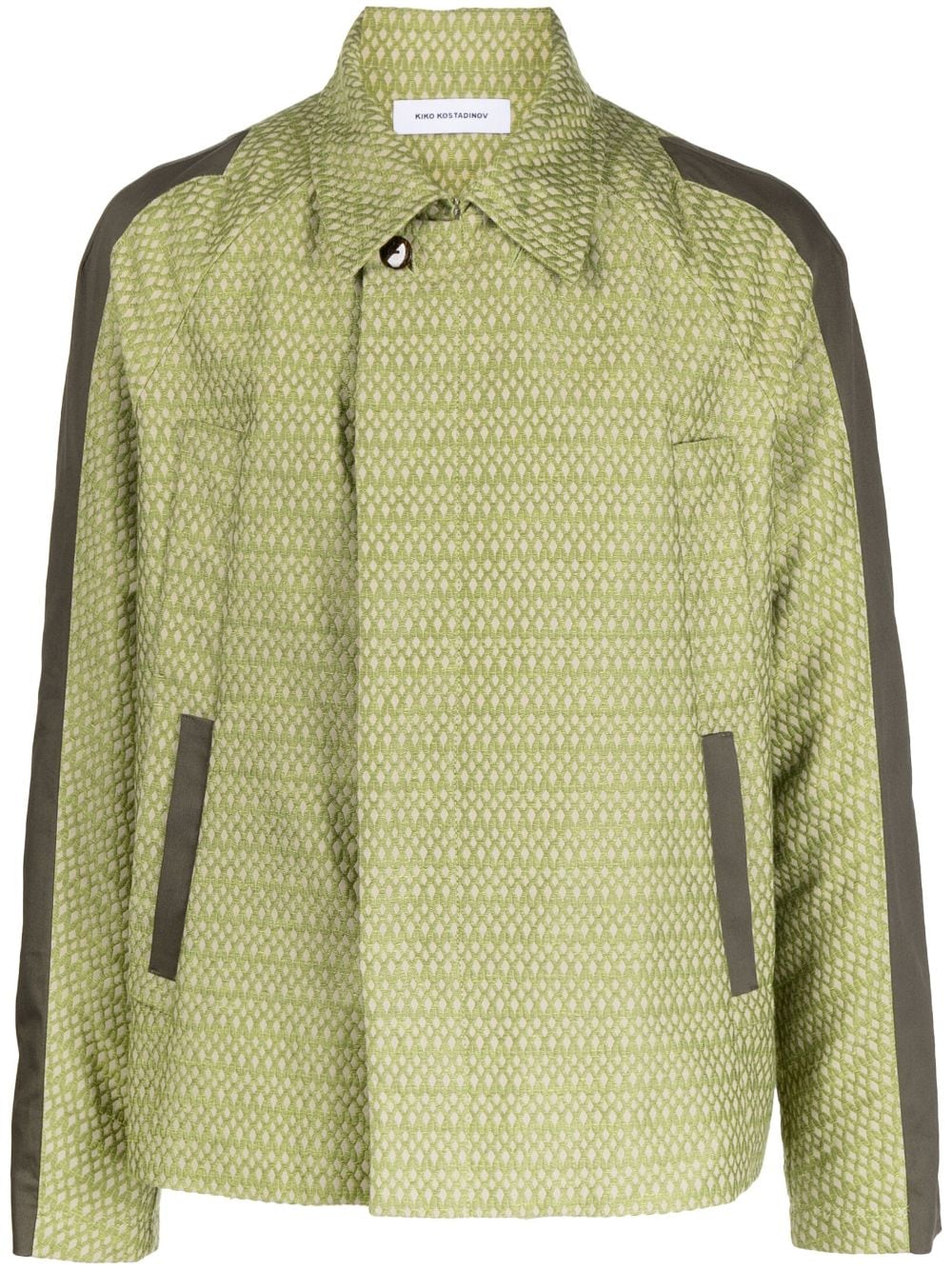 Kiko Kostadinov jacquard contrast-edge jacket - Green von Kiko Kostadinov