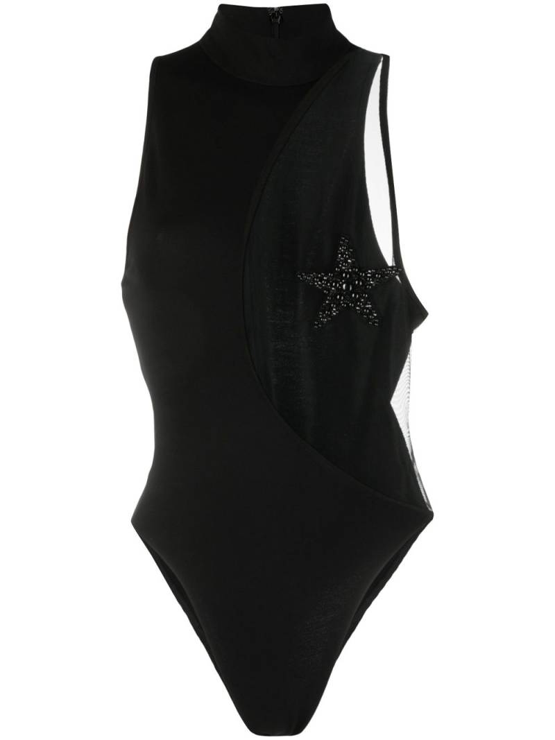 Kiko Kostadinov star-detail cut-out bodysuit - Black von Kiko Kostadinov