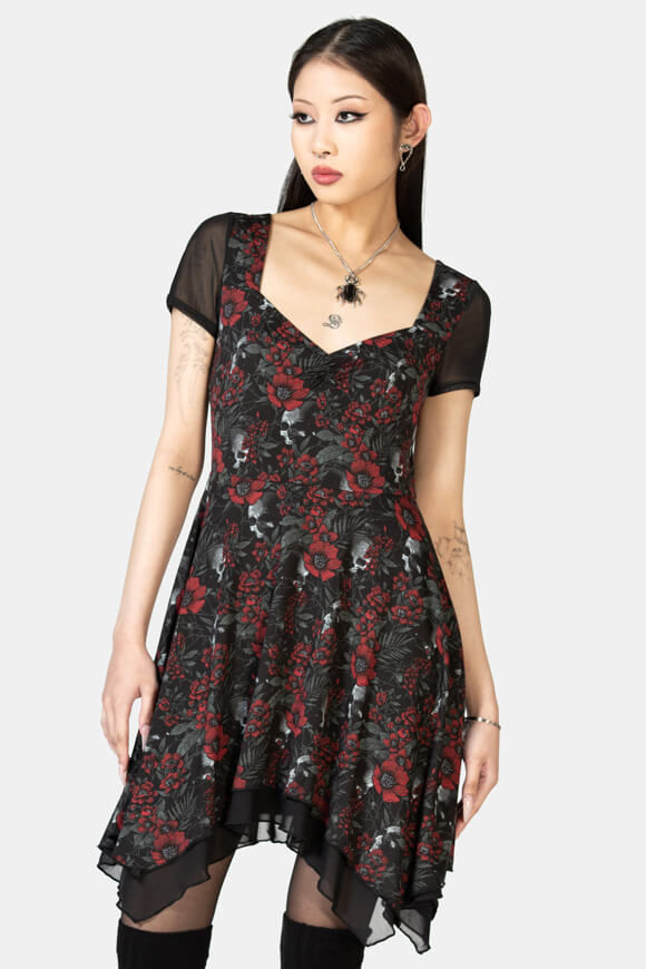 Killstar Crimson Decay Minikleid | Black + Red | Damen | XS Killstar Crimson Decay Minikleid | Black + Red | Damen | XS von Killstar