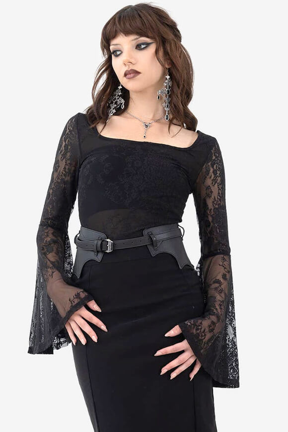 Killstar Rosedriah Spitzen Body | Black | Damen  | L von Killstar