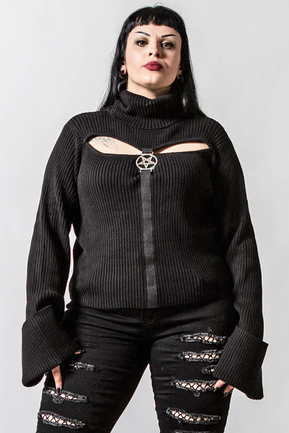 Killstar Strickpullover | Schwarz | Damen  | L von Killstar