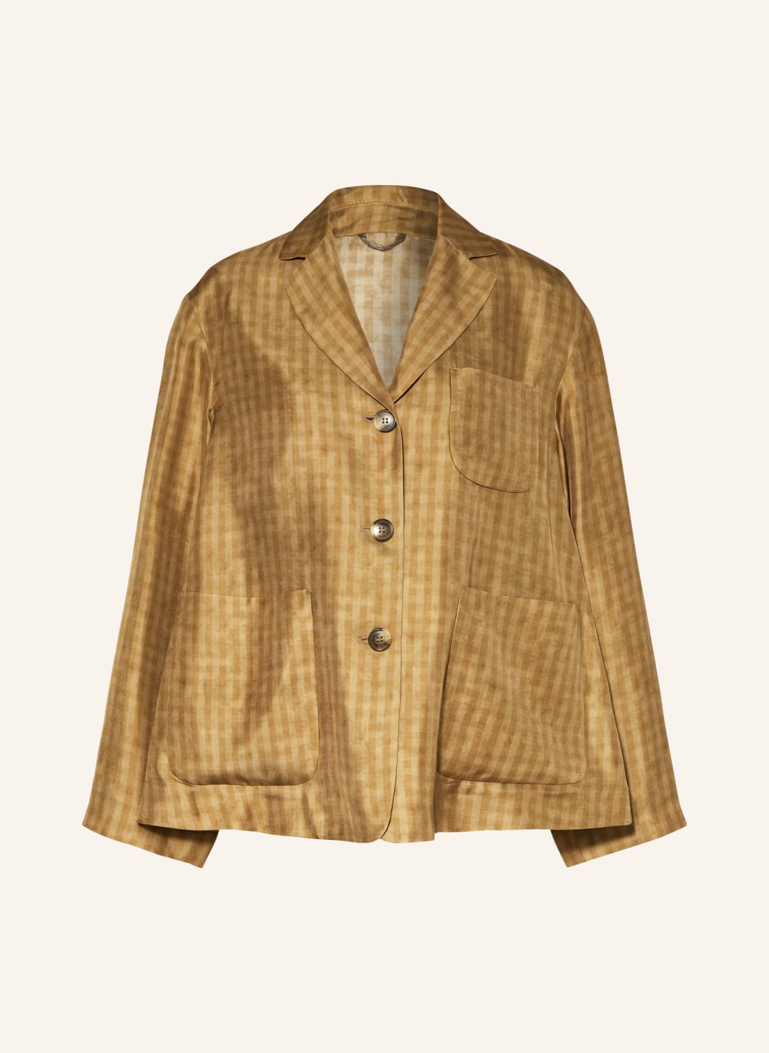 Kiltie Seidenblazer gold