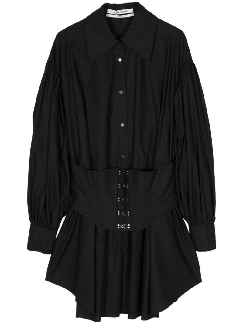 Kimhekim corset shirt dress - Black von Kimhekim