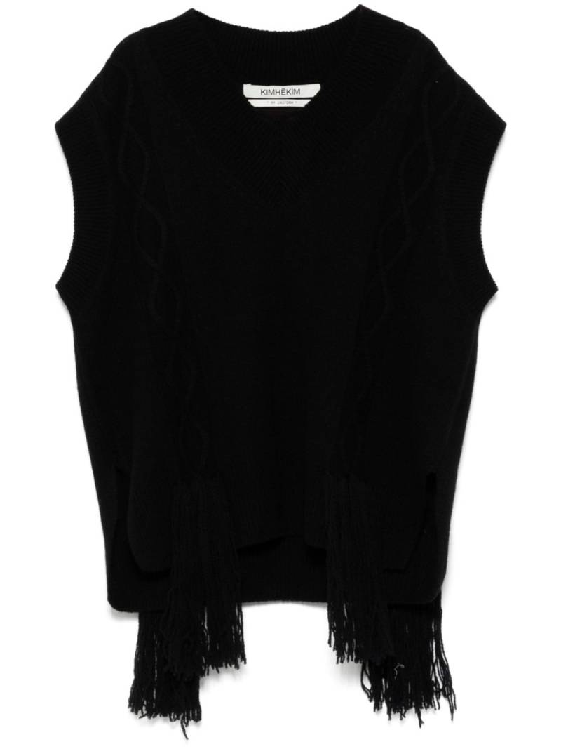 Kimhekim fringe detailing vest - Black von Kimhekim