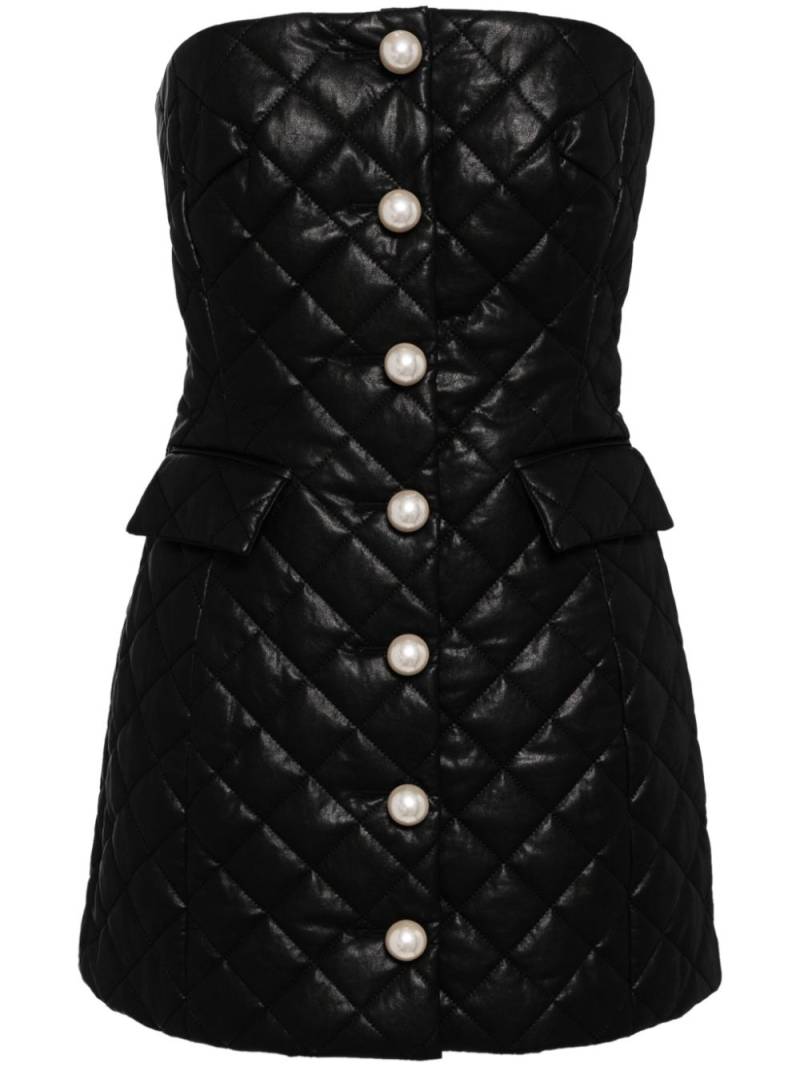 Kimhekim pearl button quilted dress - Black von Kimhekim