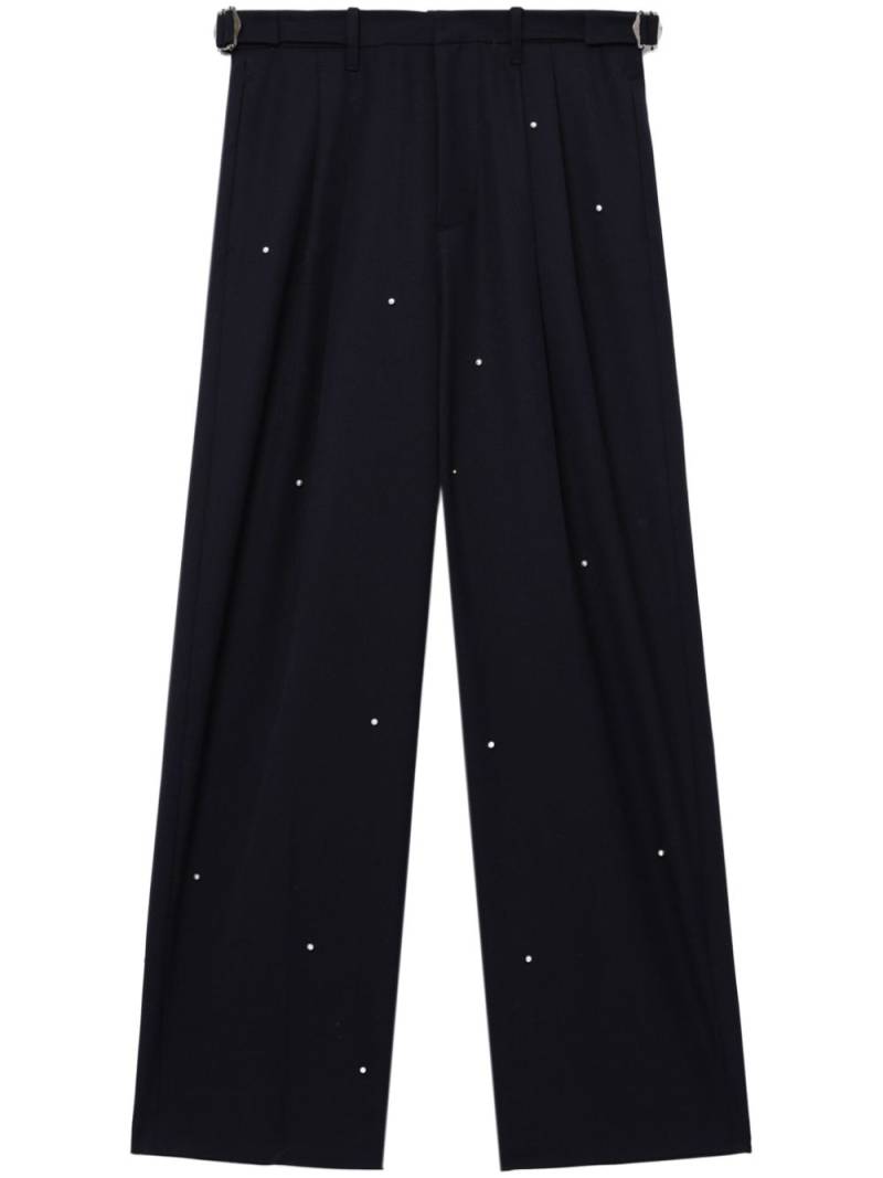 Kimhekim pearl-embellished trousers - Blue von Kimhekim