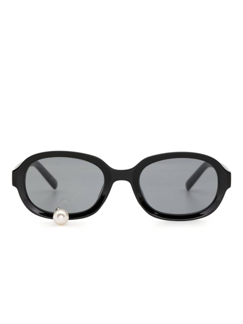 Kimhekim pearl tear round-eye frame sunglass - Black von Kimhekim