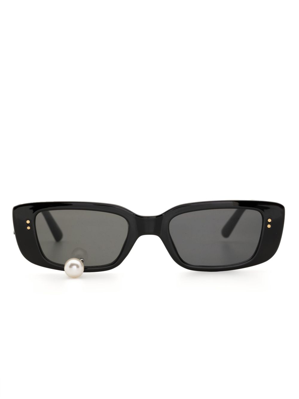 Kimhekim pearl tear round-eye frame sunglass - Black von Kimhekim