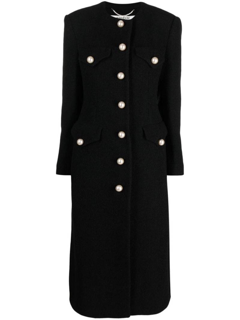 Kimhekim single-breasted long-sleeved coat - Black von Kimhekim