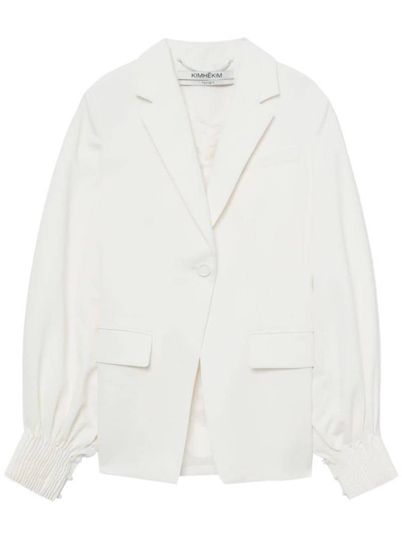 Kimhekim single-button gathered-sleeve jacket - White von Kimhekim