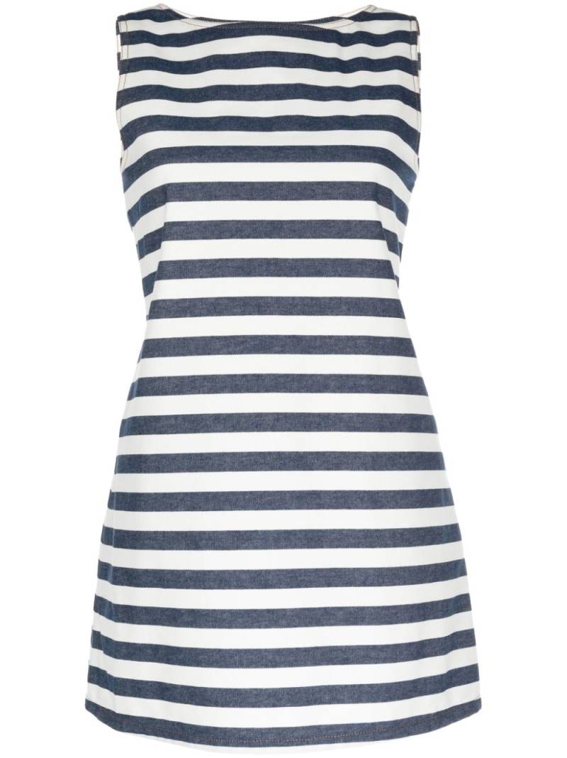 Kimhekim sleeveless striped cotton dress - Blue von Kimhekim