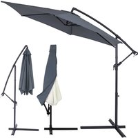 Ampelschirm Anthrazit Alu Ø330cm mit Sonnenschirmhülle von Kingsleeve®