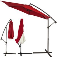 Ampelschirm Rot Alu Ø300cm UV-Schutz 50+ + Abdeckung von Kingsleeve®