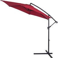 Ampelschirm Rot Alu Ø300cm UV-Schutz 50+ von Kingsleeve®