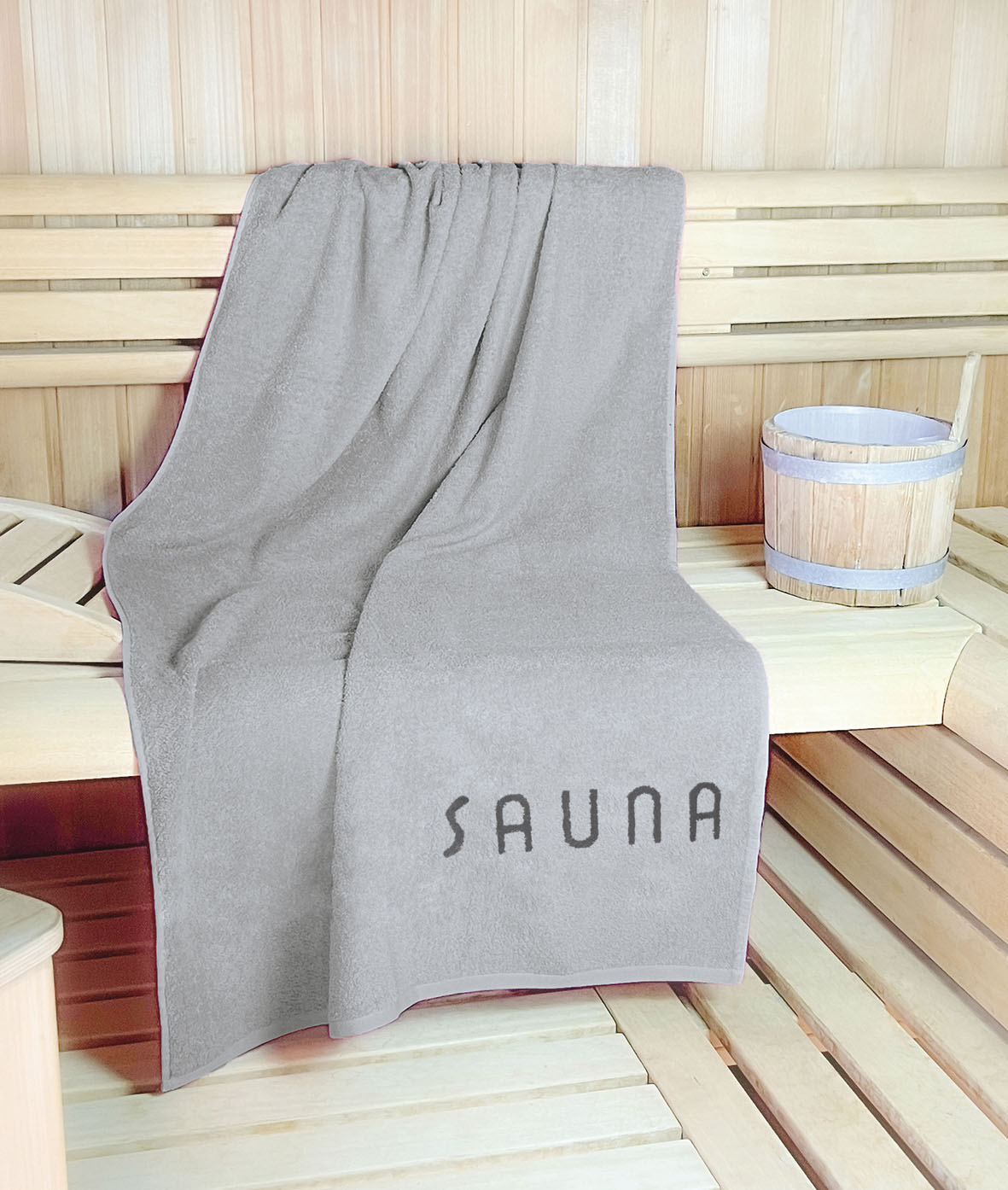 KiNZLER Saunatuch »Wellness, Sauna - 90/200 cm«, (1 St., Saunatuch 90 x 200 cm), leichte Qualität, verschiedenen Designs, auch als 2er Set von Kinzler