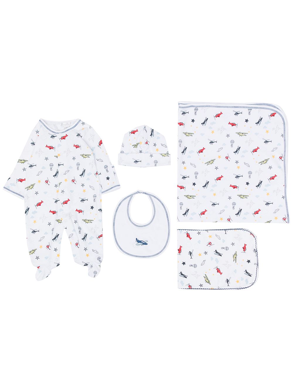 Kissy Kissy graphic print five-piece set - White