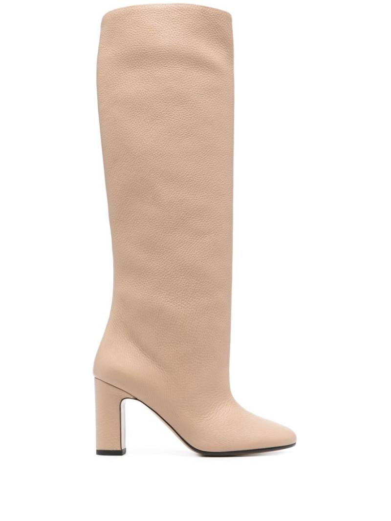 Kiton 95mm leather knee-high boots - Neutrals von Kiton