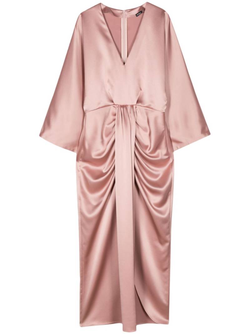 Kiton V-neck satin-finish dress - Pink von Kiton