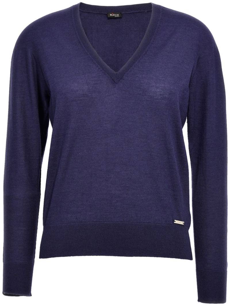 Kiton V-neck sweater - Blue von Kiton