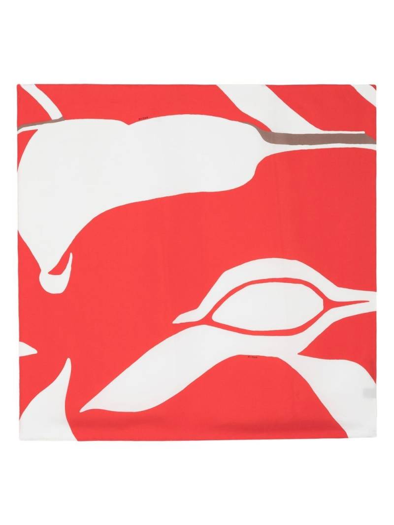 Kiton abstract print scarf - Red von Kiton