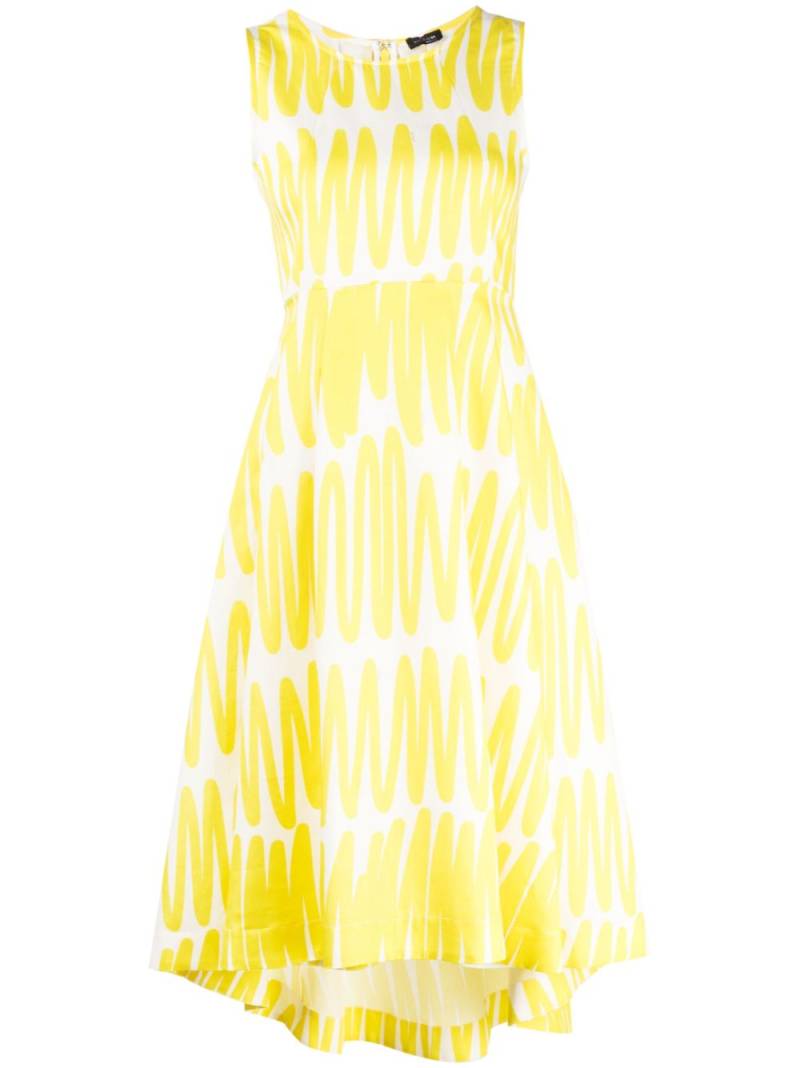 Kiton abstract-print sleeveless midi dress - Yellow von Kiton