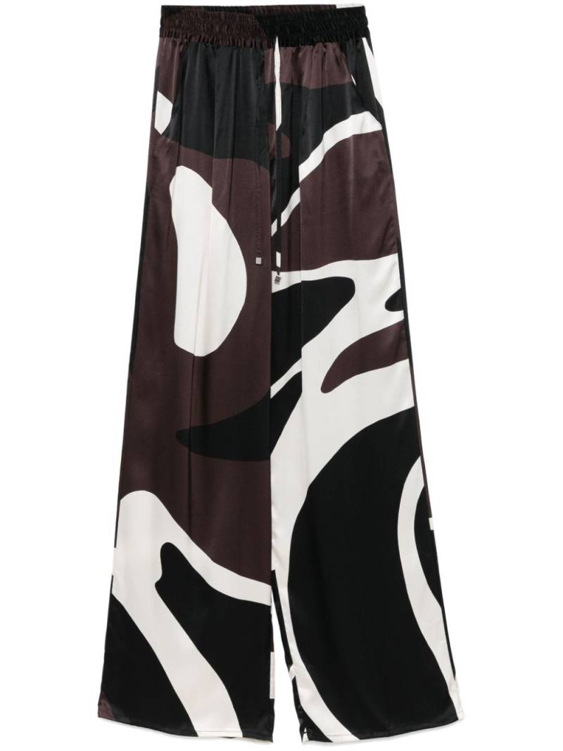 Kiton abstract-print trousers - Brown von Kiton