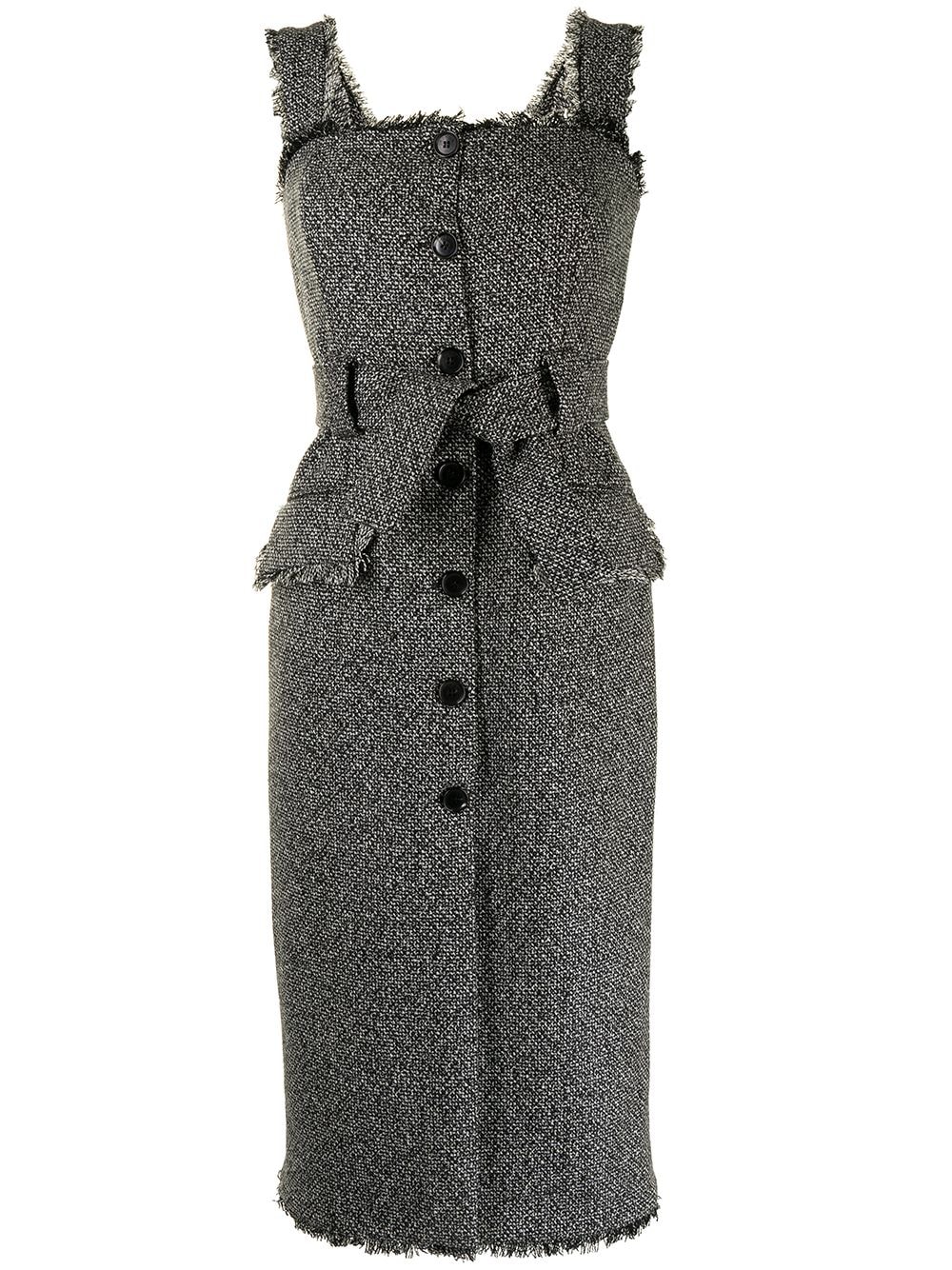 Kiton belted tweed dress - Black von Kiton