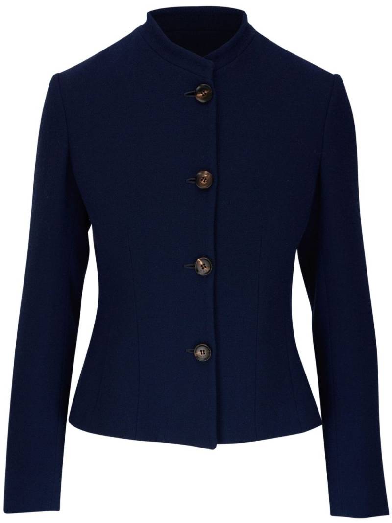 Kiton button-down wool fitted jacket - Blue von Kiton