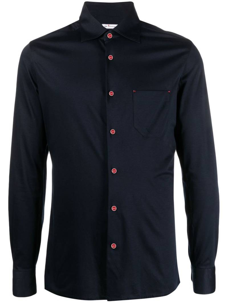 Kiton button-up long-sleeve shirt - Blue von Kiton