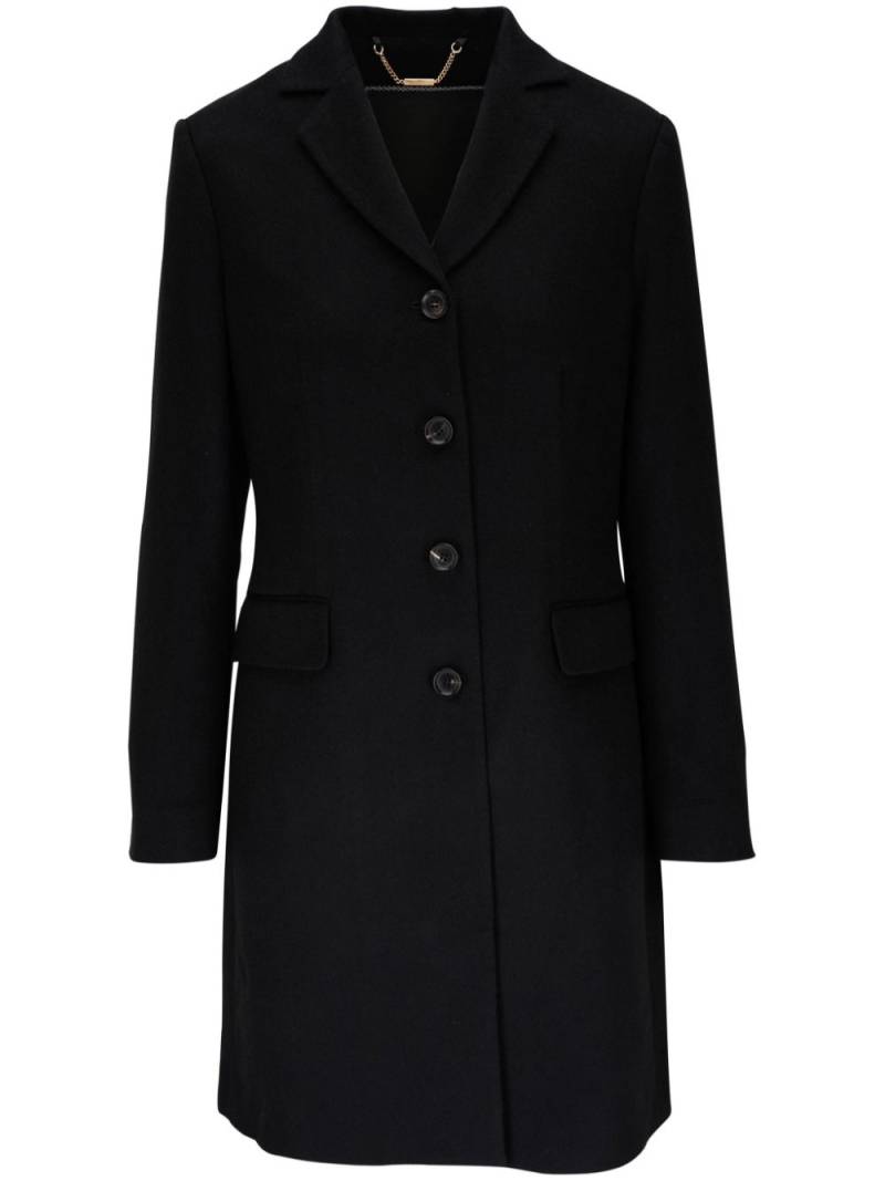 Kiton cashmere single-breasted coat - Black von Kiton