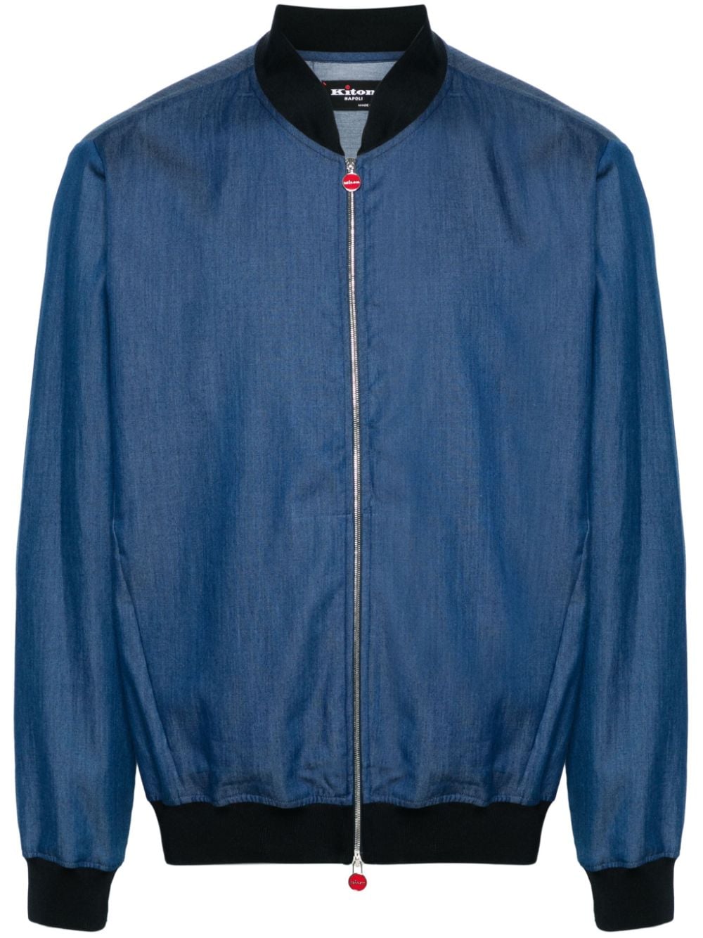 Kiton chambray cotton jacket - Blue von Kiton