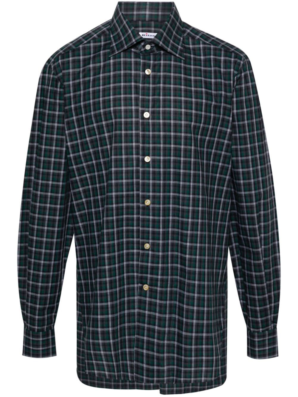 Kiton checked cotton shirt - Green von Kiton