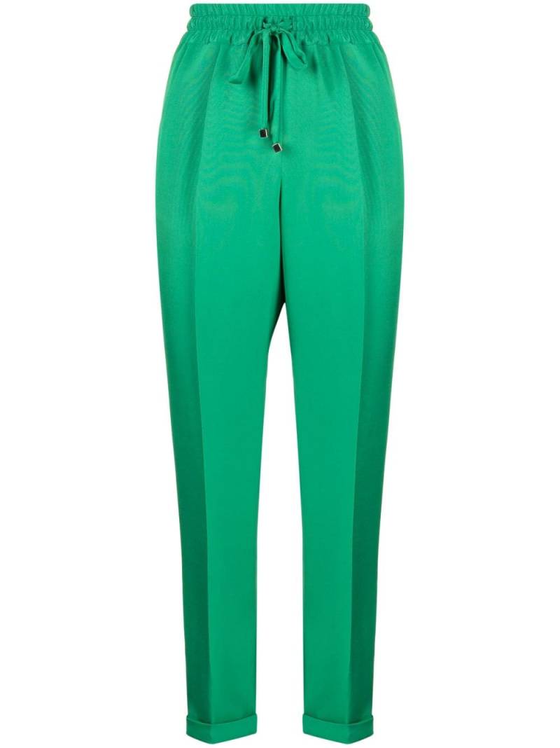 Kiton drawstring silk straight-leg trousers - Green von Kiton