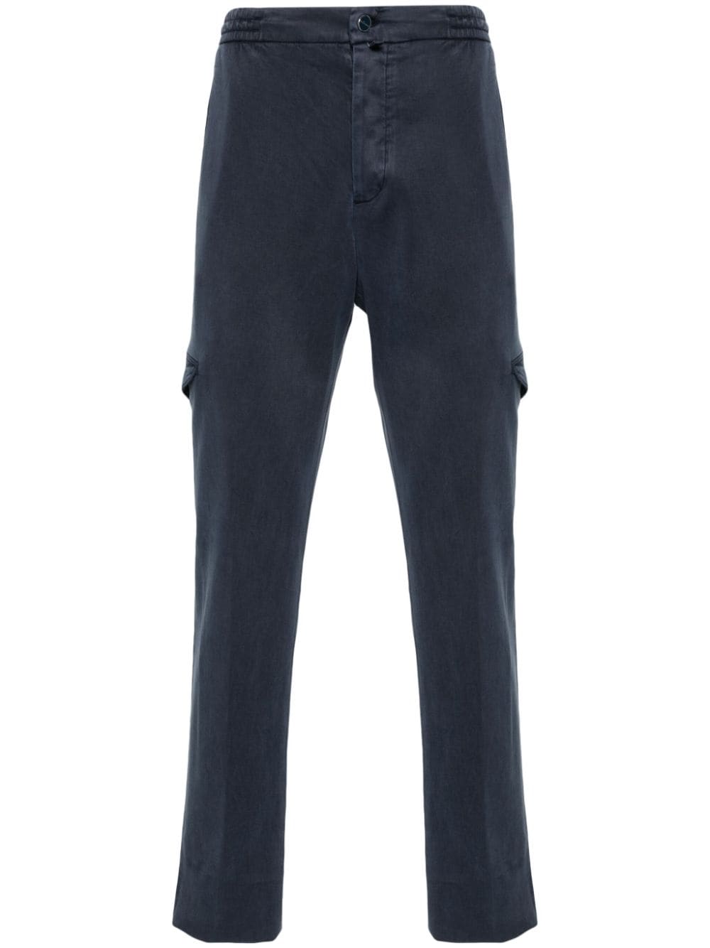 Kiton drawstring tapered-leg trousers - Blue von Kiton