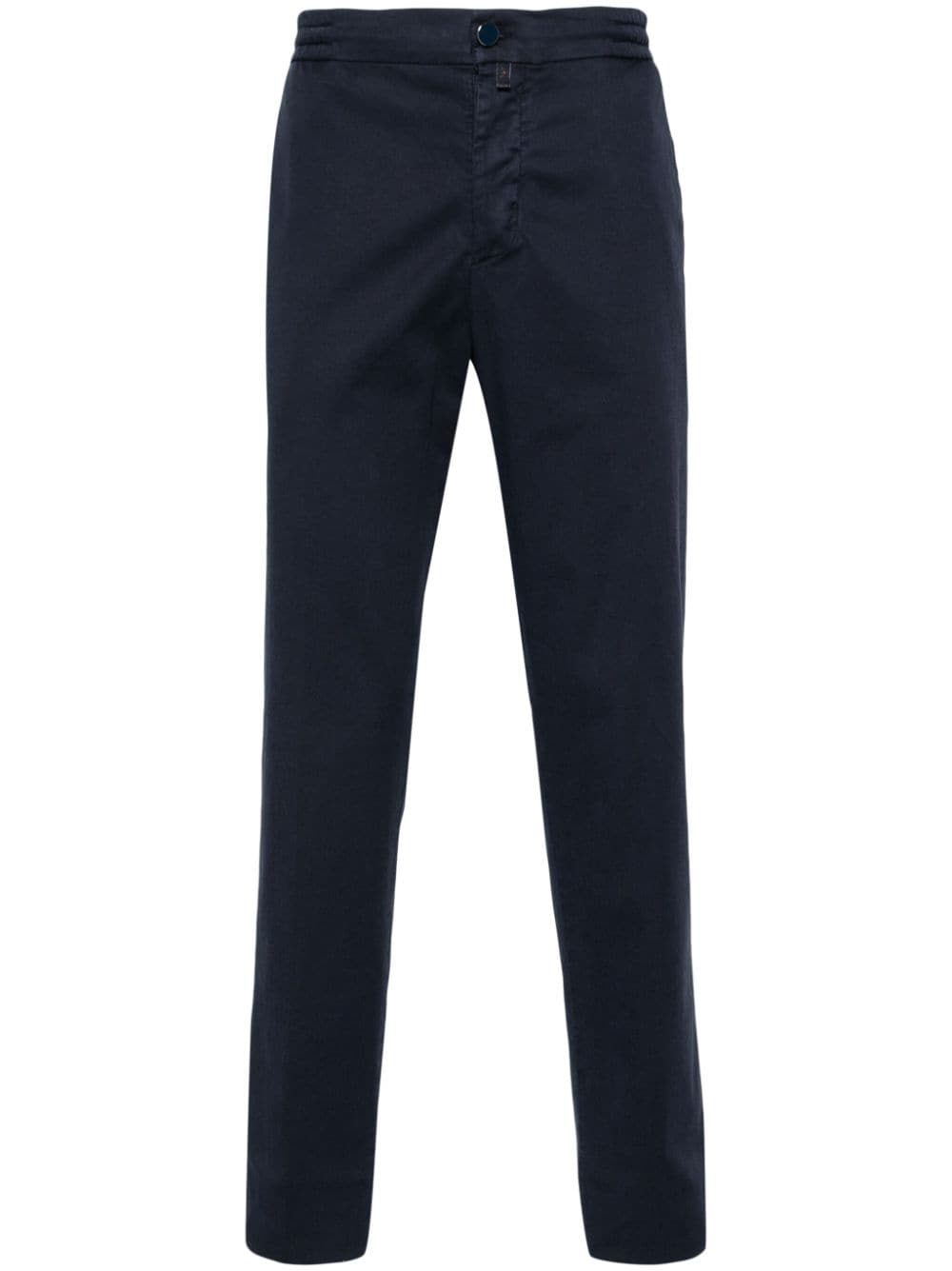 Kiton drawstring tapered-leg trousers - Blue von Kiton